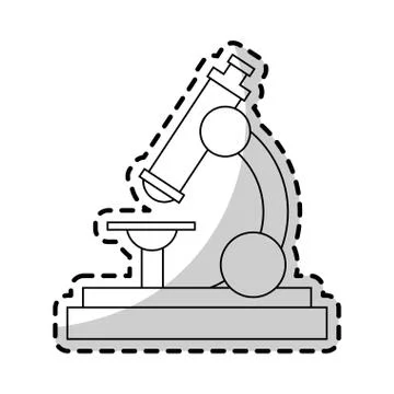 Microscope science icon image Stock Illustration