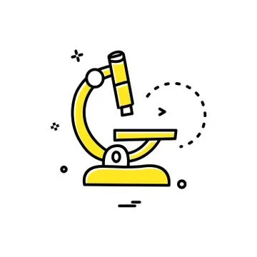 Microscope science icon vector design Illustrazione stock