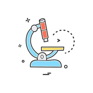 Microscope science icon vector design Illustrazione stock