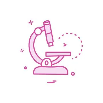 Microscope science icon vector design Illustrazione stock