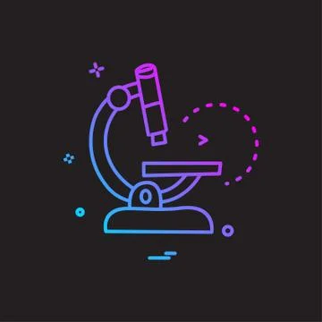 Microscope science icon vector design 库存插图