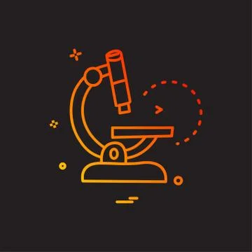 Microscope science icon vector design Illustrazione stock