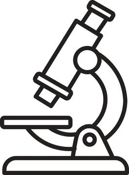 Microscope science laboratory equipment icon Stock Illustration