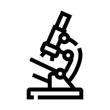 Microscope for science research and discovery in biology Stock Illustration