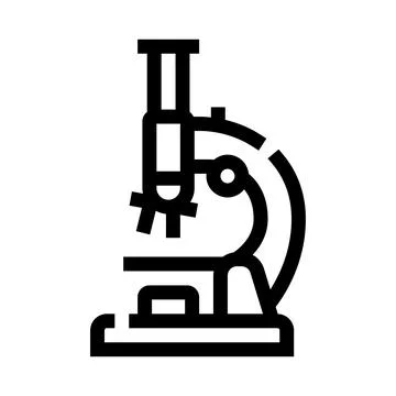 Microscope science research tool discovering microscopic world Stock Illustration