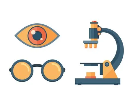 Microscope science space discovery instrument vector illustration Stock Illustration