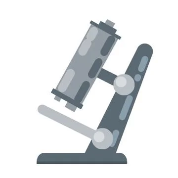 Microscope. Scientific equipment of laboratory. Stockillustratie