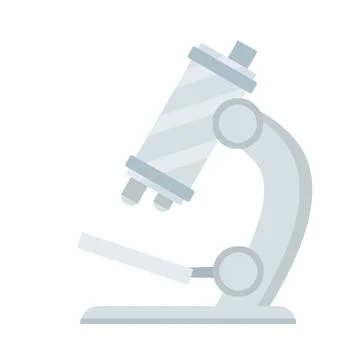 Microscope. Scientific equipment of laboratory. Study of the microcosm Stock Illustration