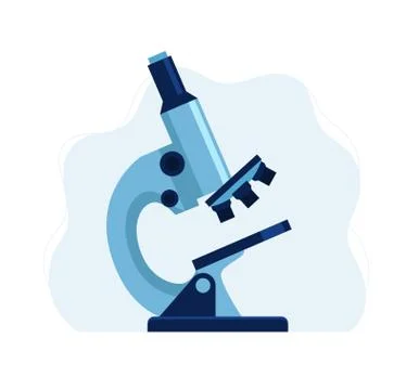 Microscope, scientific research concept. Vector illustration in flat style Stock Illustration