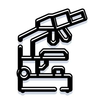 Microscope scientific research laboratory tool magnifying equipment Stock Illustration