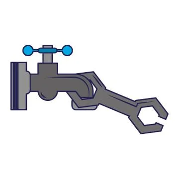 Microscope scientific tool isolated blue lines 스톡 일러스트