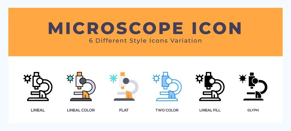 Microscope set of vector icon. For web. and mobile app 스톡 일러스트