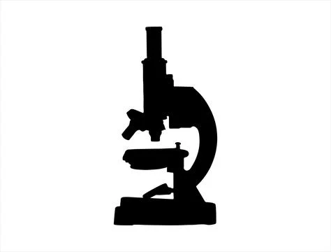 Microscope silhouette vector art Stock Illustration