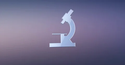 Microscope Silver 3d Icon Stock Footage 71731055