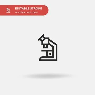 Microscope Simple vector icon. Illustration symbol design template for web mo Illustrazione stock