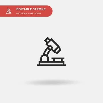 Microscope Simple vector icon. Illustration symbol design template for web mo Illustrazione stock