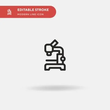 Microscope Simple vector icon. Illustration symbol design template for web mo Illustrazione stock