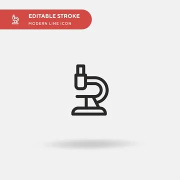 Microscope Simple vector icon. Illustration symbol design template for web mo Illustrazione stock