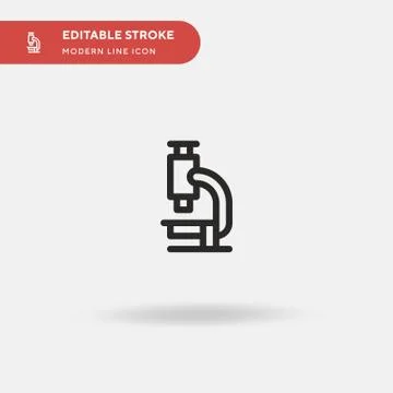 Microscope Simple vector icon. Illustration symbol design template for web mo Illustrazione stock