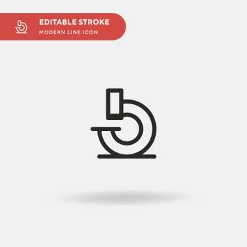 Microscope Simple vector icon. Illustration symbol design template for web mo Illustrazione stock