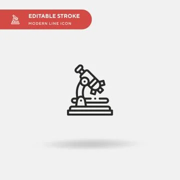 Microscope Simple vector icon. Illustration symbol design template for web mo Illustrazione stock
