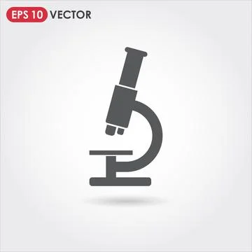 Microscope single vector icon Stock Illustration