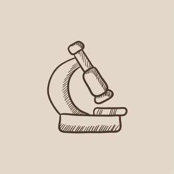 Microscope sketch icon 스톡 일러스트