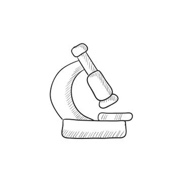 Microscope sketch icon Stockillustratie