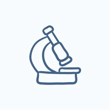Microscope sketch icon Stockillustratie