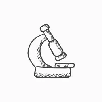 Microscope sketch icon Stockillustratie