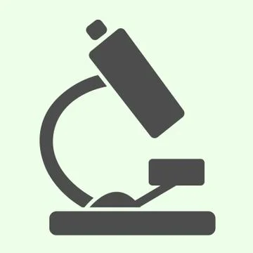 Microscope solid icon. Biology science laboratory tool glyph style pictogram on Stockillustratie