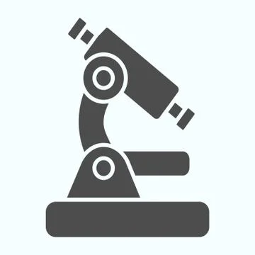 Microscope solid icon. Chemistry or biology tool vector illustration isolated on イラスト素材