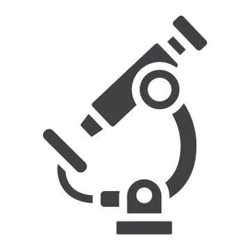Microscope solid icon, Education and science Stockillustratie