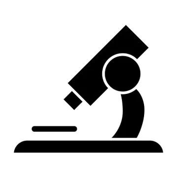 Microscope solid icon. Lab tool vector illustration isolated on white. Equipment 库存插图