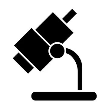 Microscope solid icon. Laboratory instrument vector illustration isolated on 库存插图