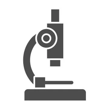 Microscope solid icon, Medicine concept, Laboratory magnification instrument Stock Illustration