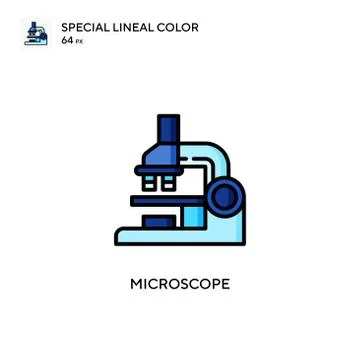Microscope Special lineal color icon. Illustration symbol design template for Illustrazione stock