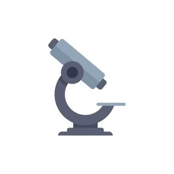Microscope standing on empty laboratory tabletop in sterile lab Stock Illustration