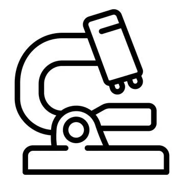 Microscope standing on laboratory table for scientific research 스톡 일러스트