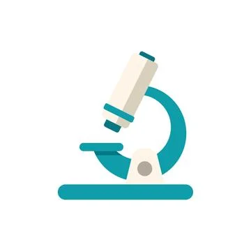 Microscope standing on a laboratory tabletop, science clipart 스톡 일러스트