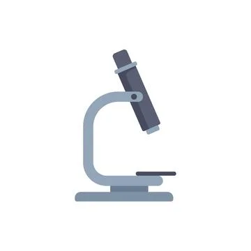 Microscope standing on white background representing scientific research Illustrazione stock