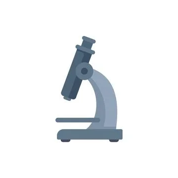 Microscope standing on white background for scientific research Stock Illustration