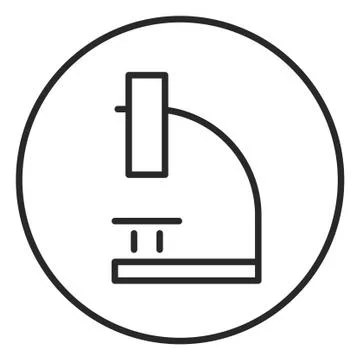 Microscope stroke icon, logo illustration. Stroke high quality symbol. Stock Illustration
