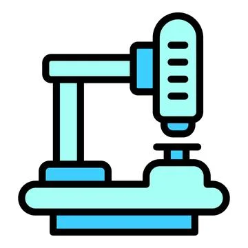 Microscope study icon vector flat Stock Illustration