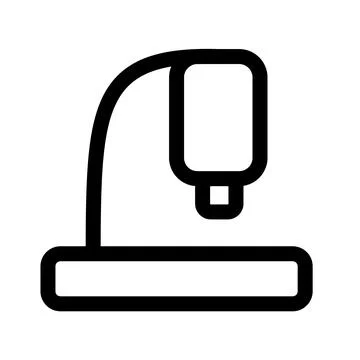 Microscope symbol - modern education or office icon symbol イラスト素材