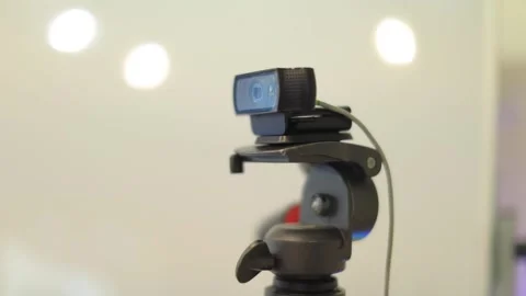A microscope on a table Video stock 144466042