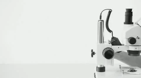 Microscope technician Stockbeeldmateriaal 11422730