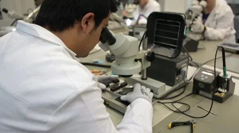 Microscope in technology laboratory 動画素材 40115275