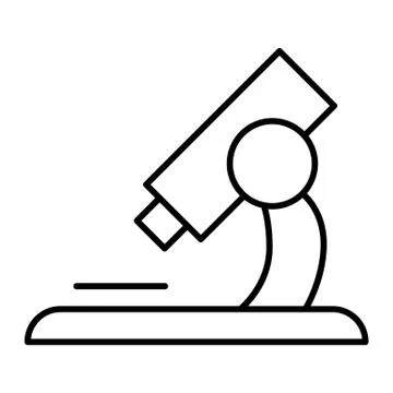 Microscope thin line icon. Lab tool vector illustration isolated on white Stock Illustration