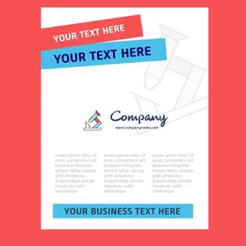 Microscope Title Page Design for Company profile ,annual report, presentation 스톡 일러스트